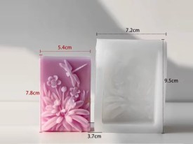 Molde silicona jabon rectangular libelula 